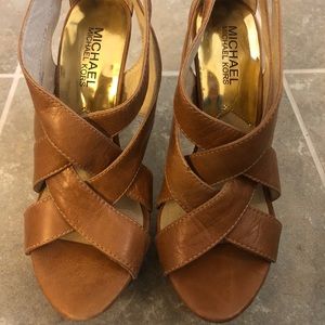 Michael Kors Carmel Leather Heels